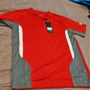 Mizuno Elite 2-Button Jersey, Red/Grey/White,NWT ,XS